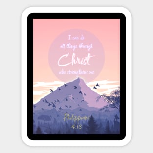 Philippians 4:13 Sticker